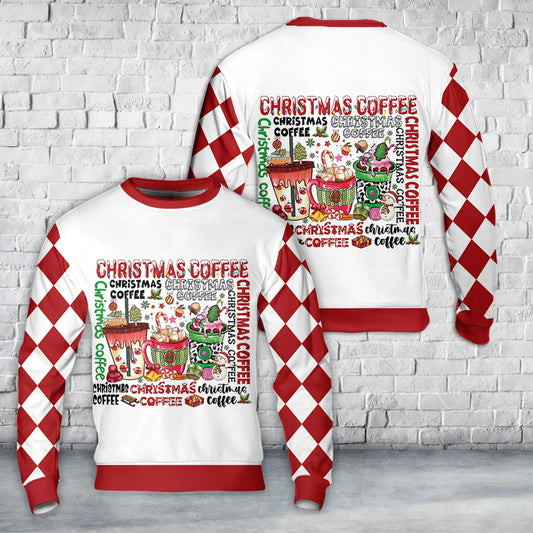 Christmas Coffee Drink AOP Christmas Sweater