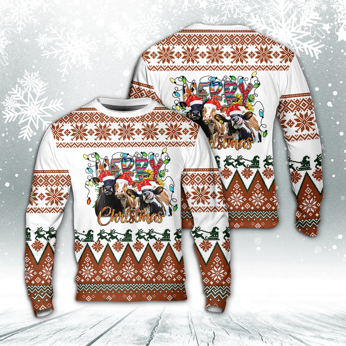 Christmas Cow Mooey Christmas Sweater