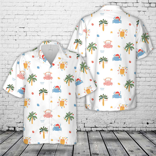 Christmas Crab Hawaiian Shirt