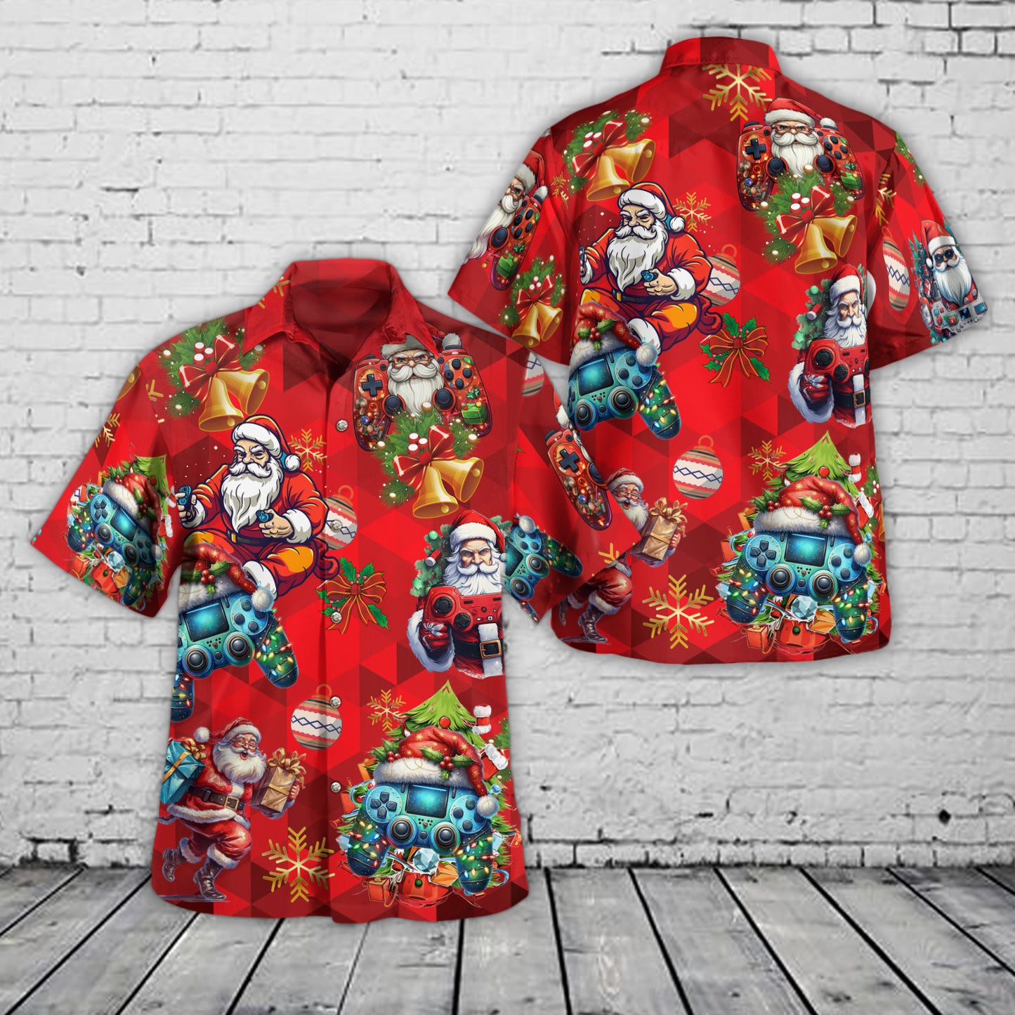 Christmas Game Controller Hawaiian Shirt