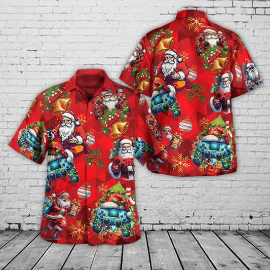 Christmas Game Controller Hawaiian Shirt