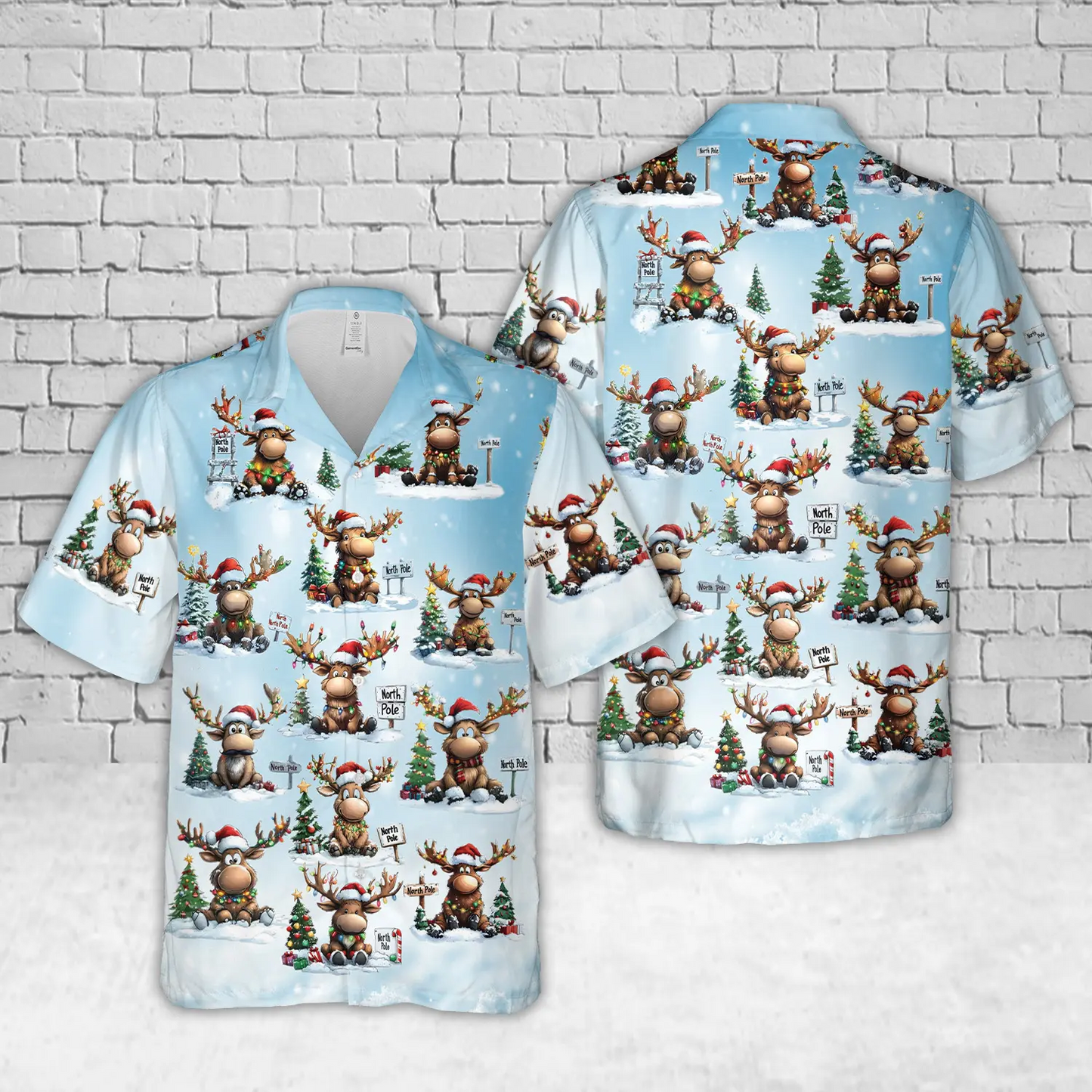 Christmas Moose Hawaiian Shirt