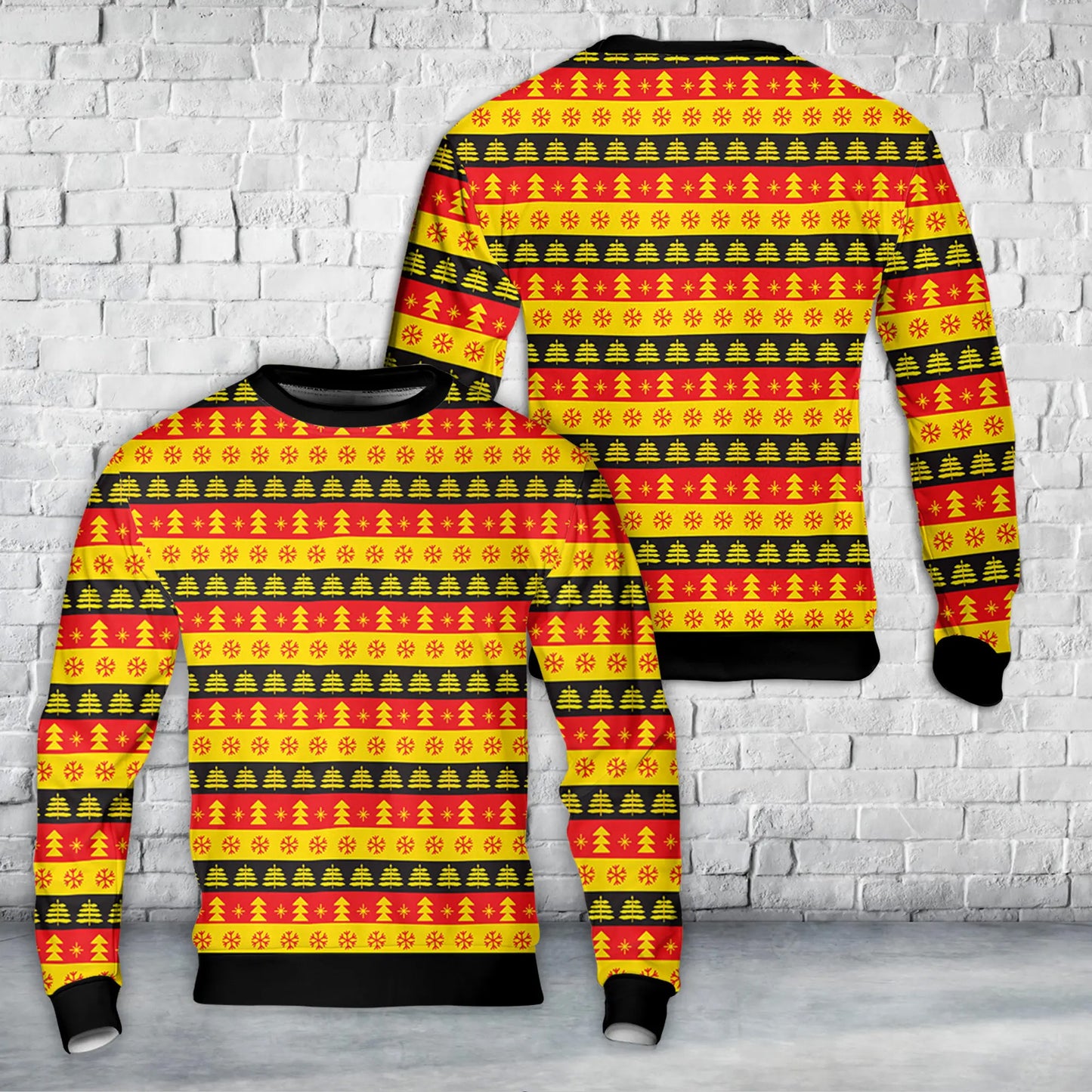 Christmas Patterns In National Color Flag Germany Style AOP Christmas Sweater