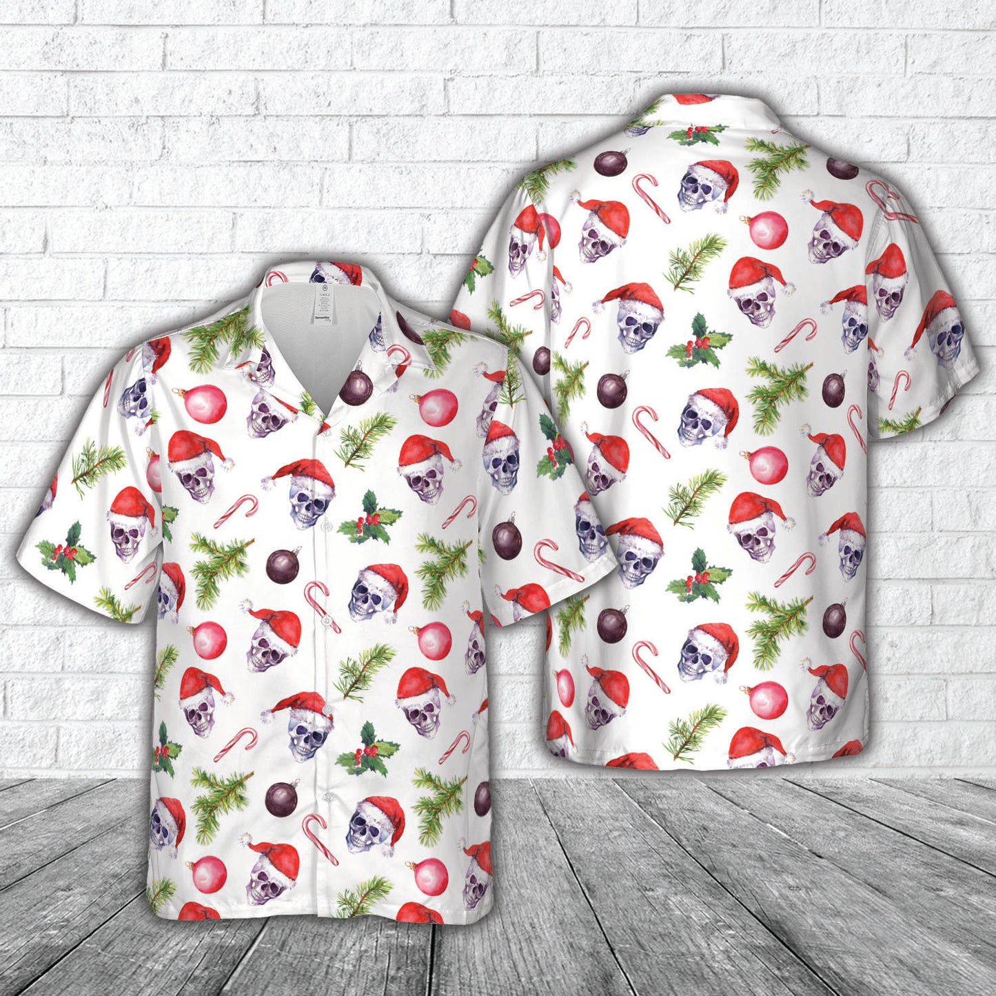 Christmas Skull Pattern Hawaiian Shirt