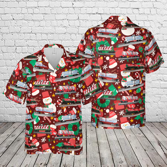 Christmas Tank Car Hawaiian Shirt