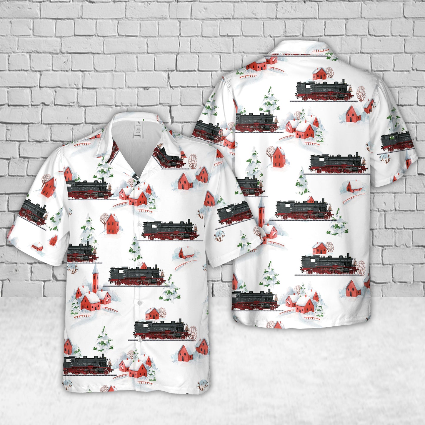 Christmas Tank Locomotive, Road Number 75 2412 Hawaiian Shirt