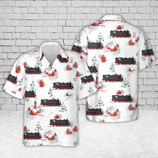 Christmas Tank Locomotive, Road Number 75 2412 Hawaiian Shirt