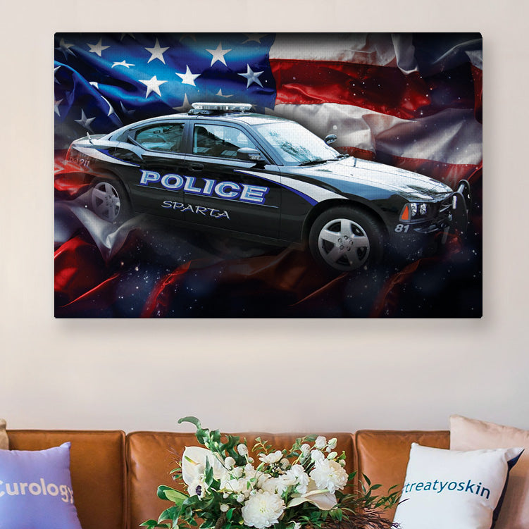 City of Sparta, Wisconsin Police Department, 4th Of July Canvas