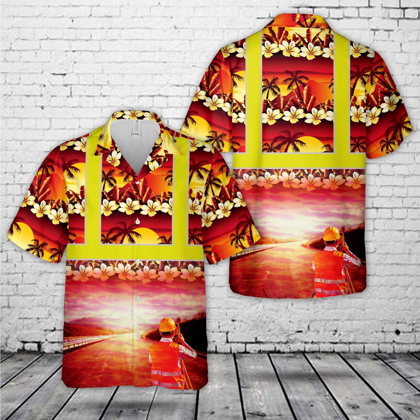 Civil Engineering Road Construction Hawaiian Shirt