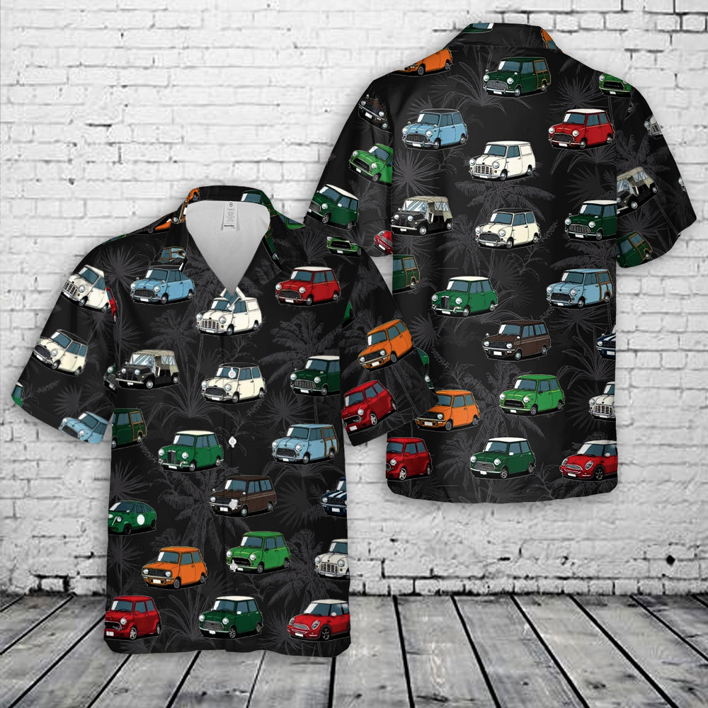 Classic Mini Car Icon Vintage Hawaiian Shirt