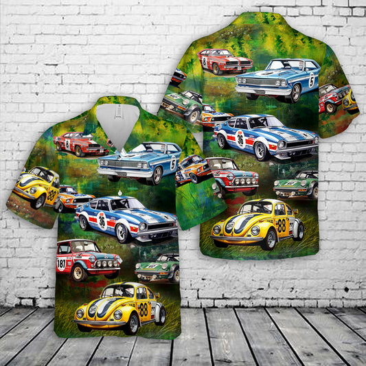 Classic Rally Cars Hawaiian Shirt