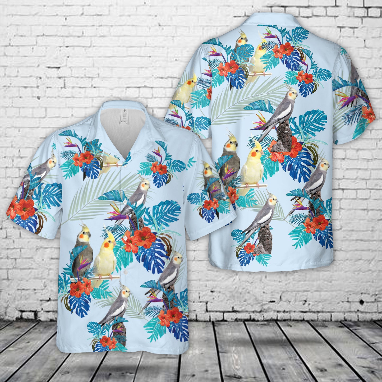 Cockatiel Hawaiian Shirt