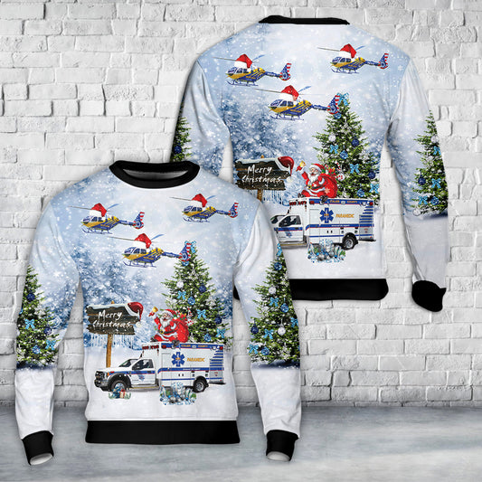Collier County EMS, Naples, Florida Christmas AOP Sweater