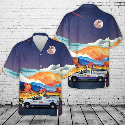 Colorado CDOT Safety Patrol Program Hawaiian Shirt