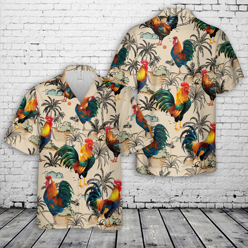 Colorful Rooster Hawaiian Shirt