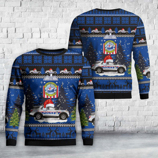 Columbus, Ohio, Columbus Division of Police Explorer Car Christmas Sweater