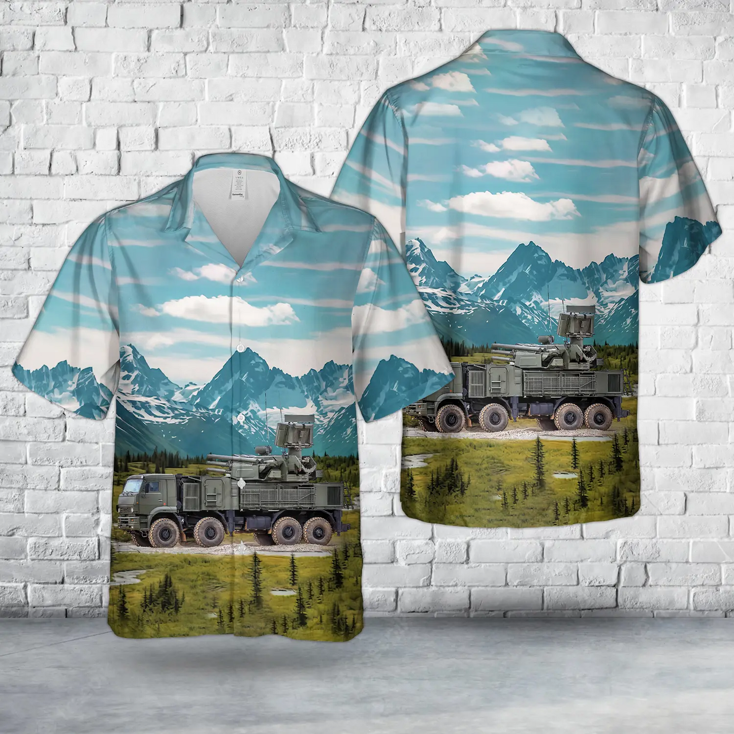 Combat machine 72V6 of anti-aircraft missile-artillery complex (ZRAK) 96K6 Pantsir-S Hawaiian Shirt