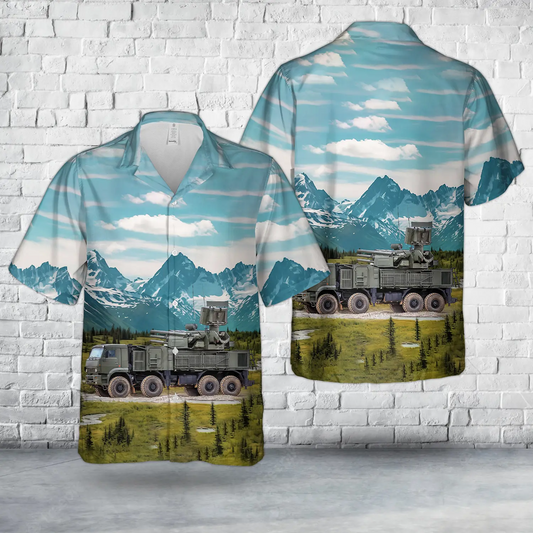 Combat machine 72V6 of anti-aircraft missile-artillery complex (ZRAK) 96K6 Pantsir-S Hawaiian Shirt