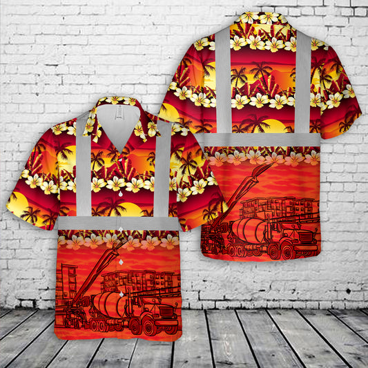 Concrete Mixer Tropical Hawaiian Shirt