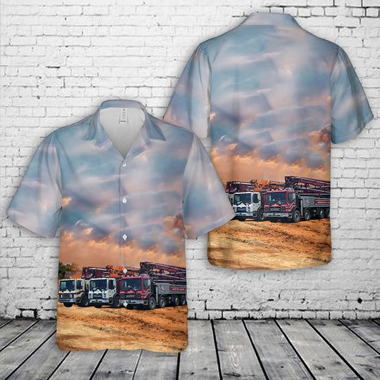 Concrete Pump Truck 2 Hawaiian Shirt