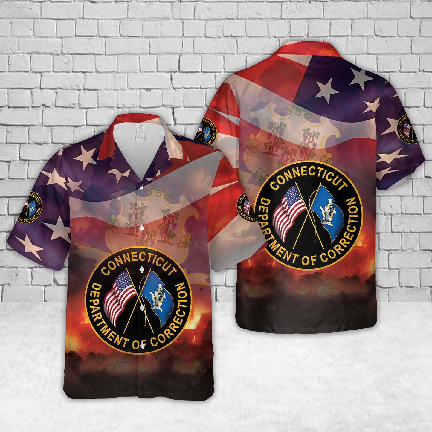 Connecticut Department of Correction (DOC) Hawaiian Shirt