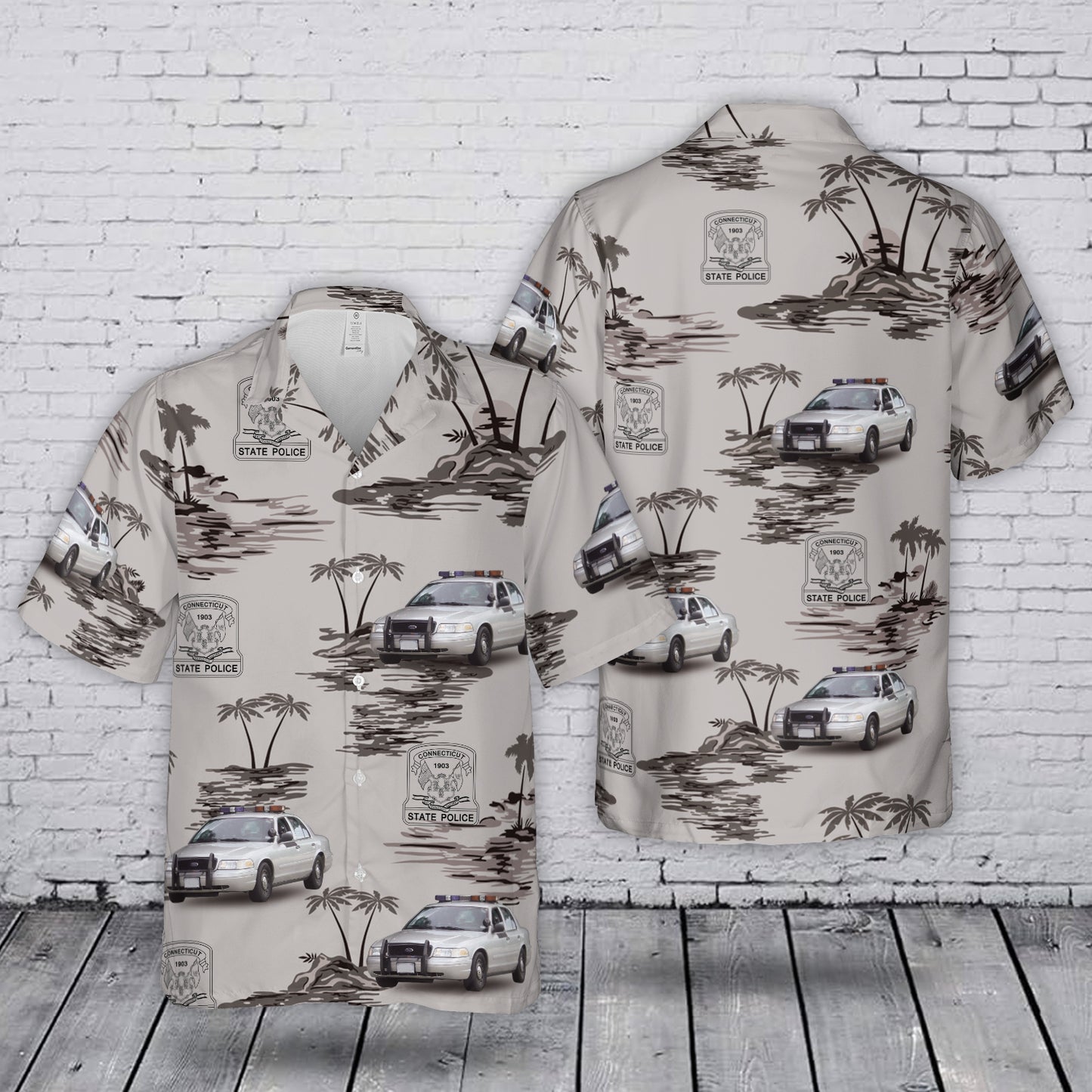 Connecticut State Police Hawaiian Shirt