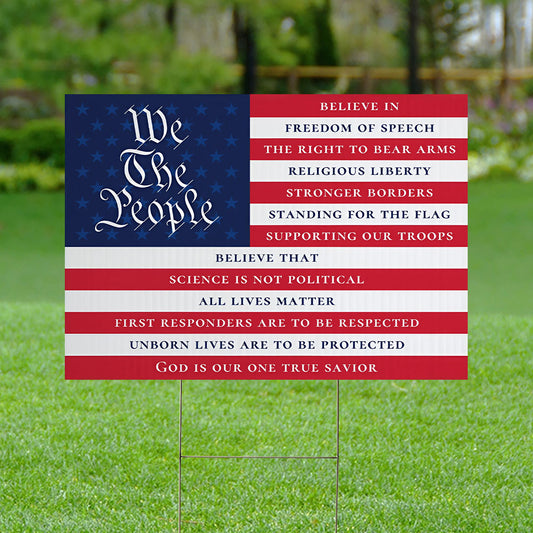 Conservative We The People Yard Sign