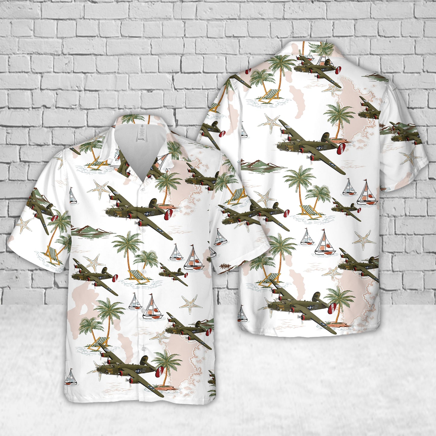 Consolidated B-24H-15-FO Liberator 42-52534 Witchcraft 790th BS 467th BG USAAF RAF Rackheath 1945 Hawaiian Shirt