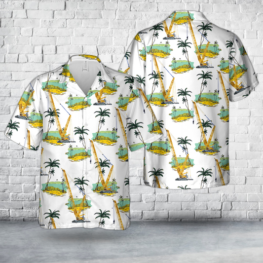Construction Liebherr Crawler Crane LR 11000 Hawaiian Shirt