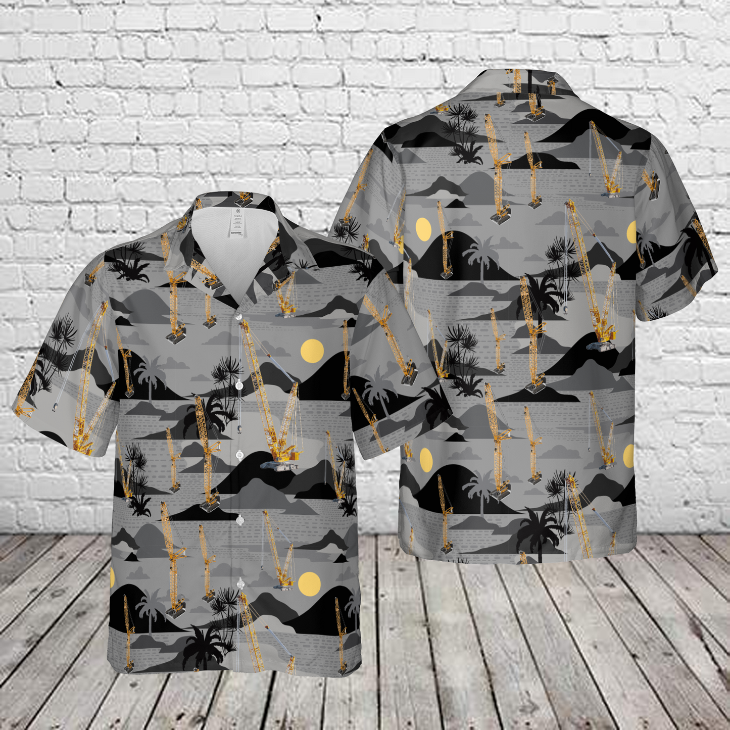 Construction Liebherr Crawler Crane LR 1750/2 750 ton Hawaiian Shirt