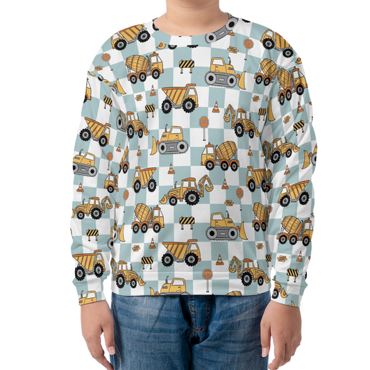 Construction Vehicle Youth Sweatshirt