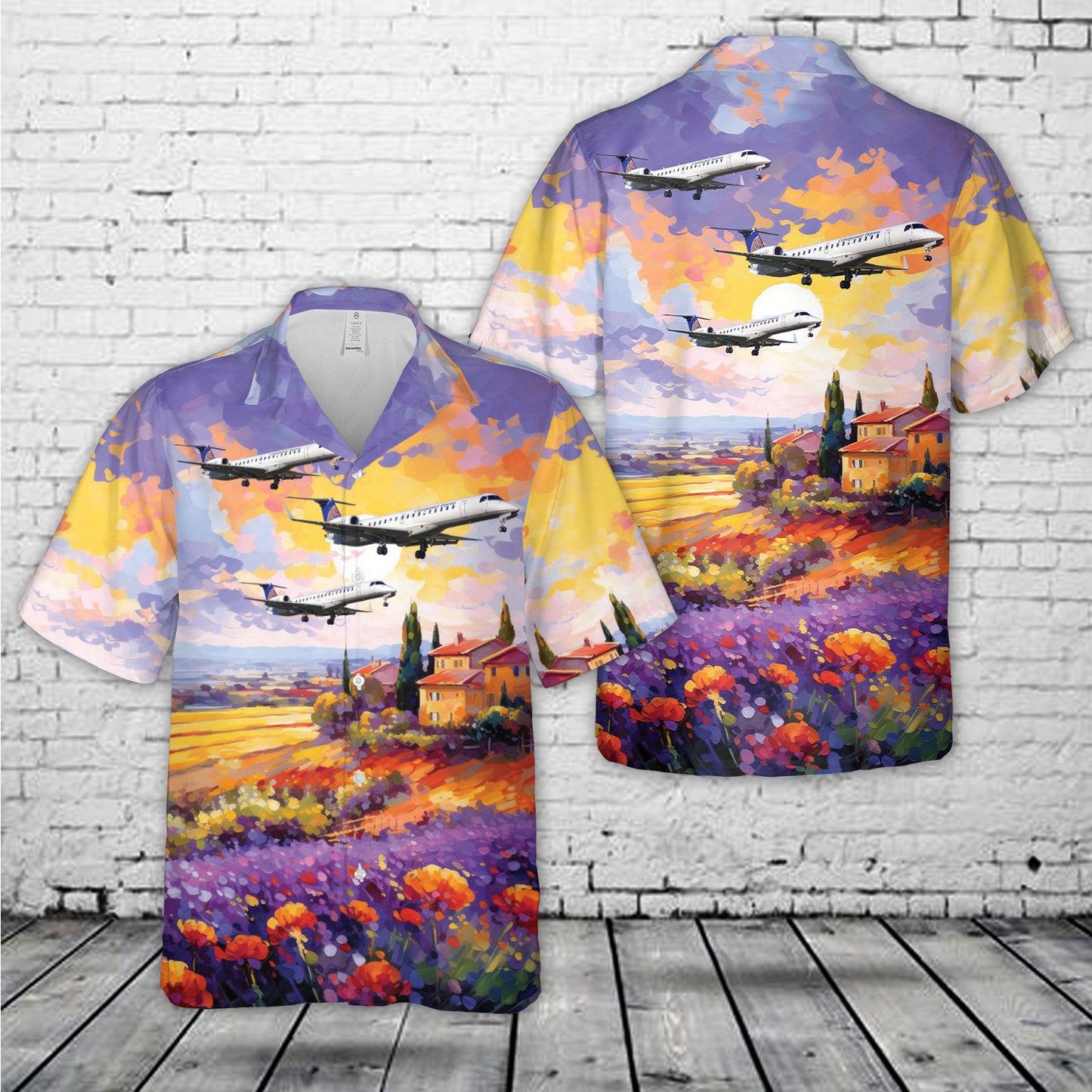 Continental Express (Expressjet Airlines) Embraer ERJ-145XR Hawaiian Shirt