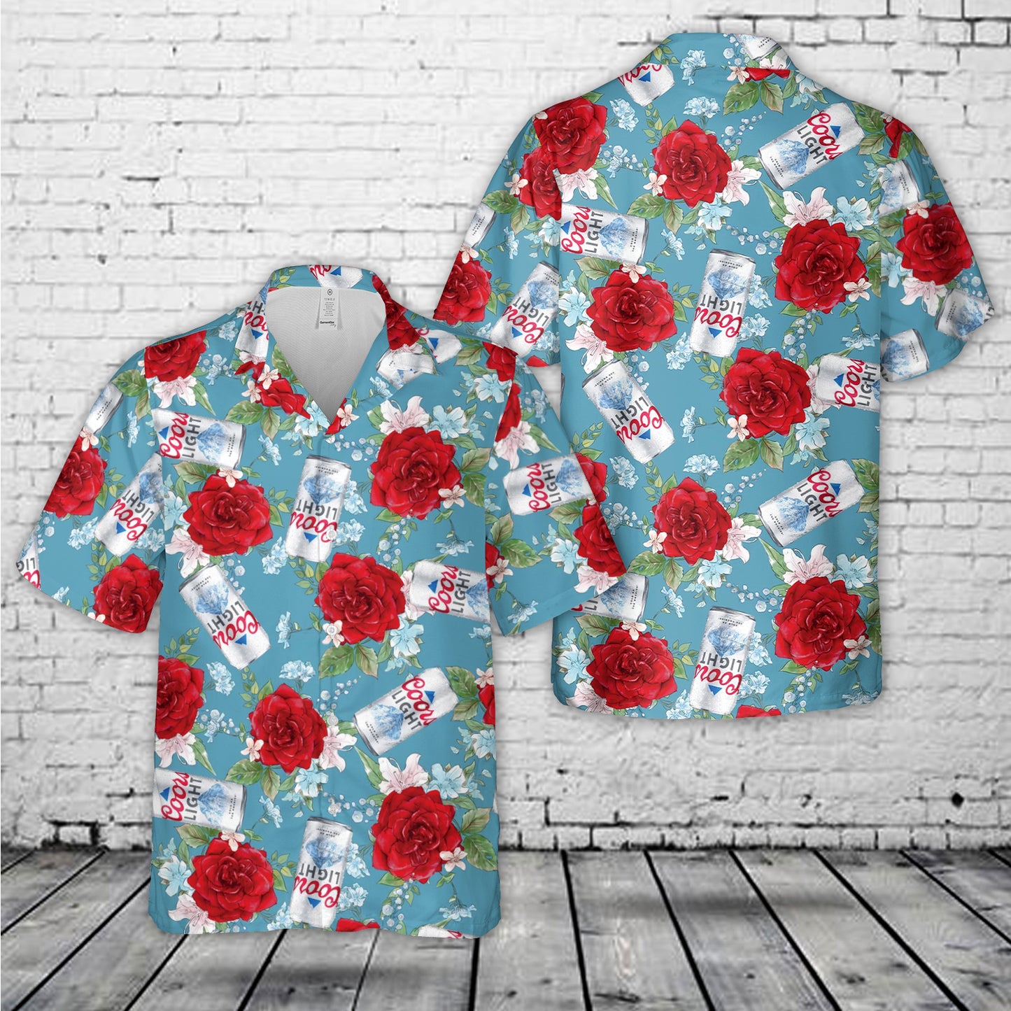 Coors Light Floral, Flowers, Beer Hawaiian Shirt