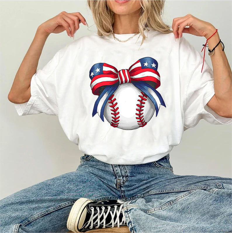 Coquette Baseball 4th Of July Classic Unisex T-Shirt Gildan 5000 (Made In US)
