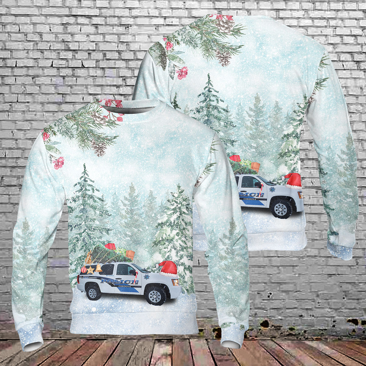 Cordova Police Department, Alaska Christmas AOP Sweater