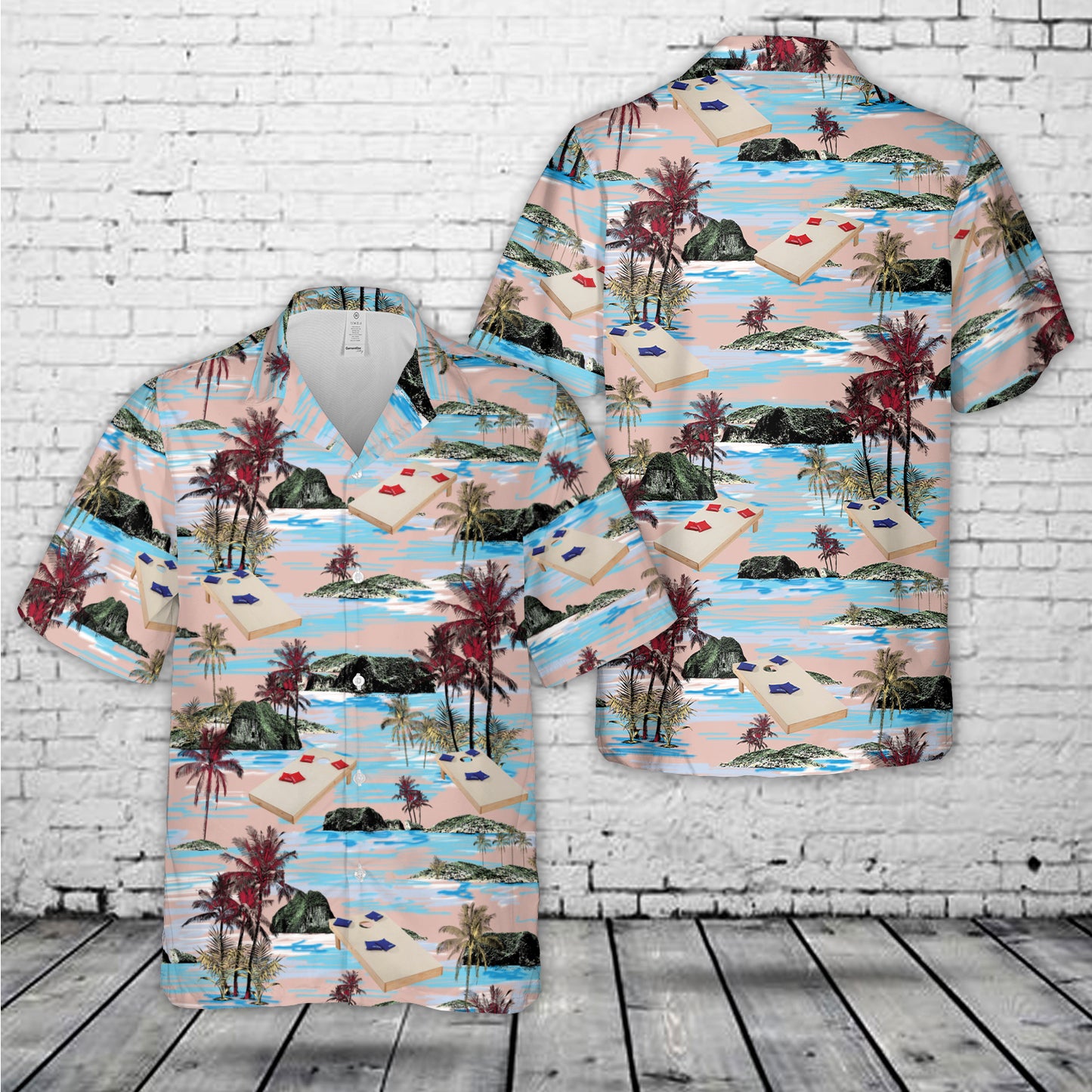 Cornhole Toss lawn game Hawaiian Shirt