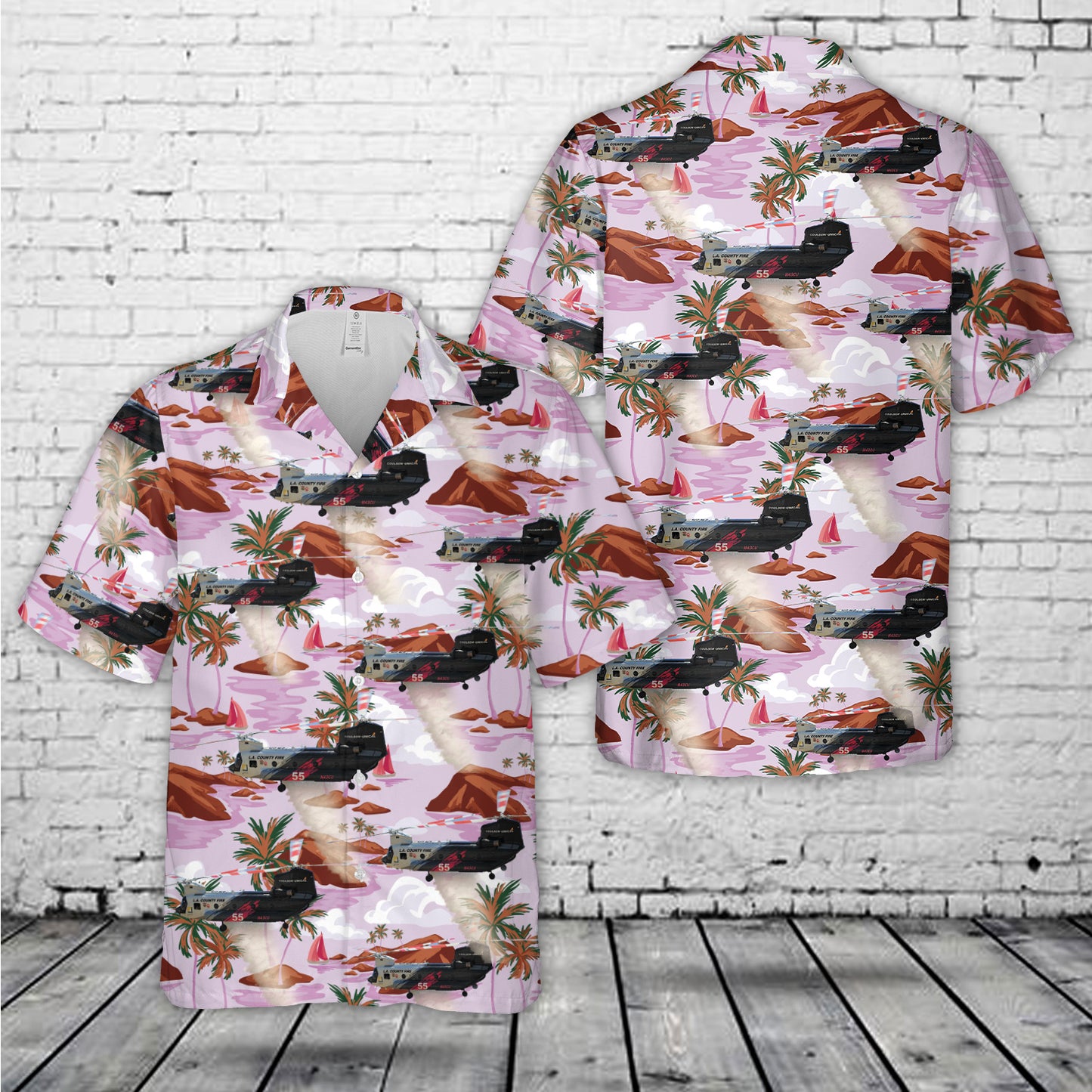 Coulson Aviation CHINOOK CH-47 HELITANKERS Hawaiian Shirt