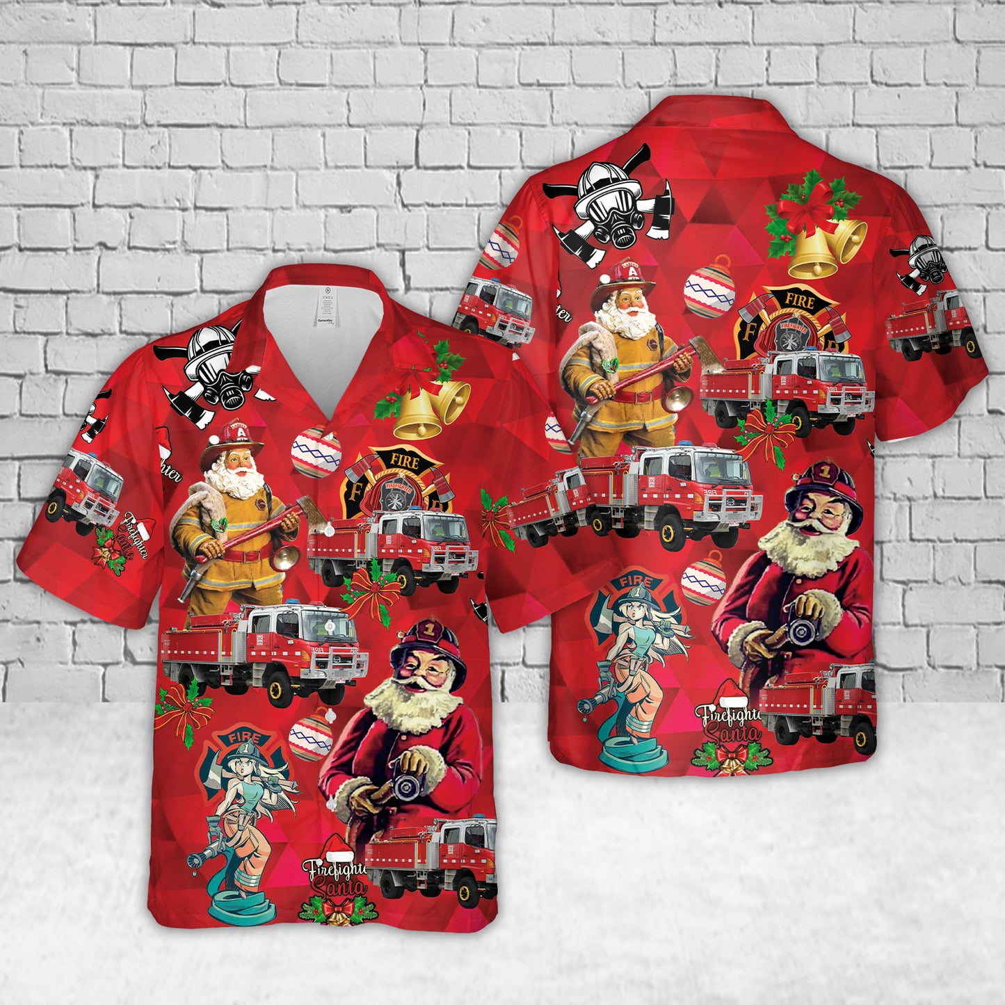 Country Fire Authority (CFA) Tanker Christmas Hawaiian Shirt