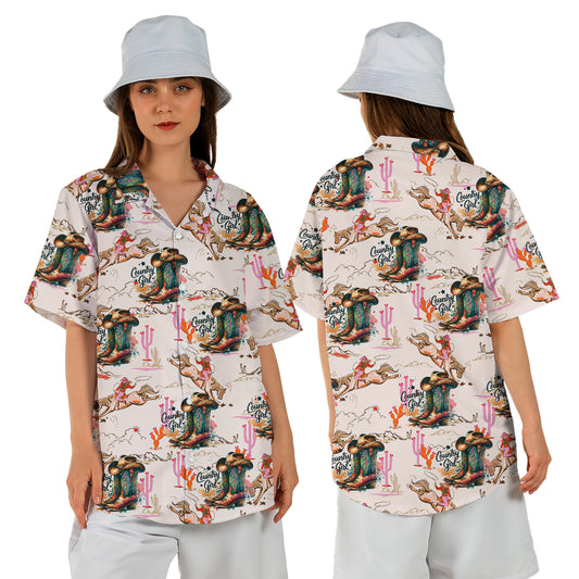 Country Girl Hawaiian Shirt For Women