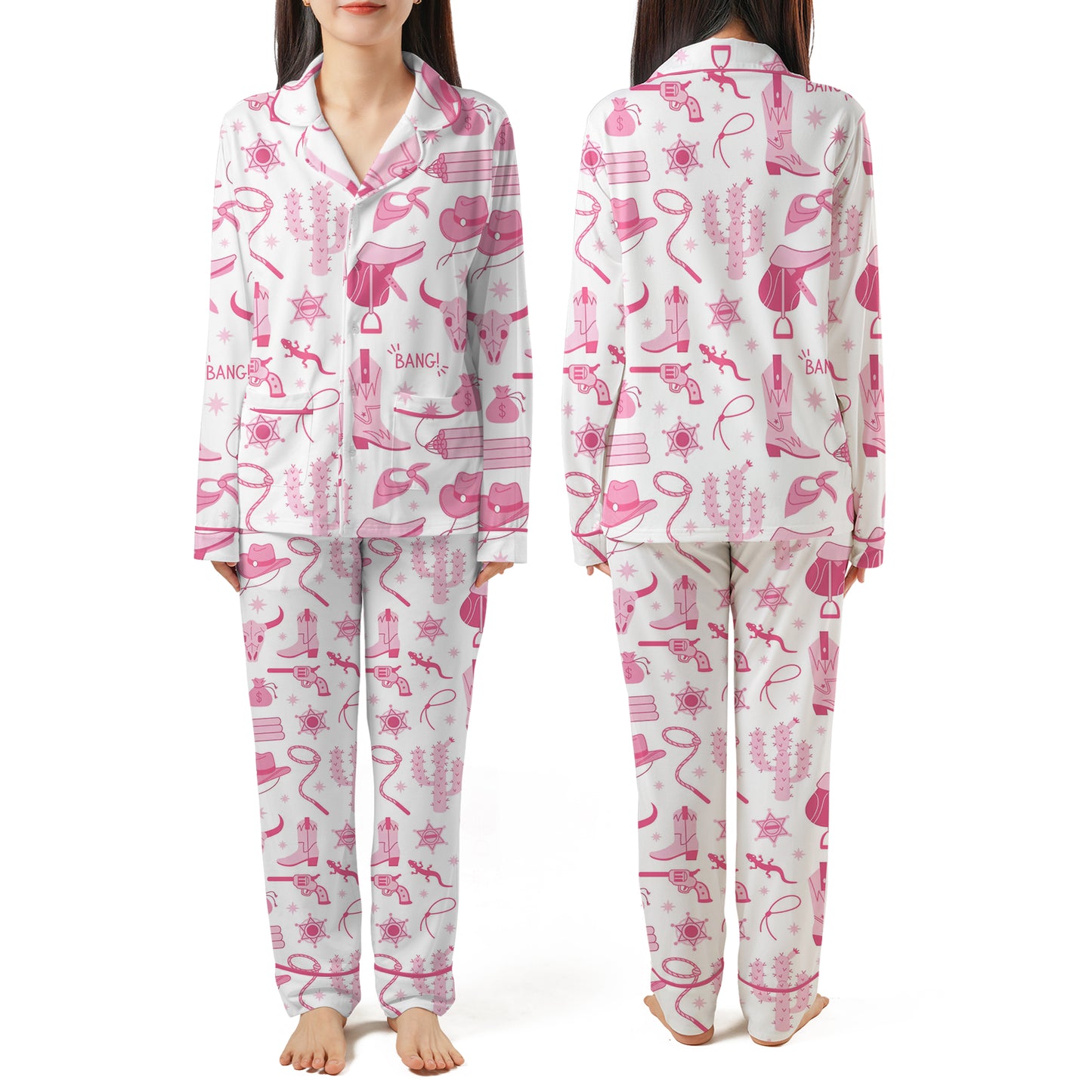 Cowgirl Seamless AOP Pajamas Set