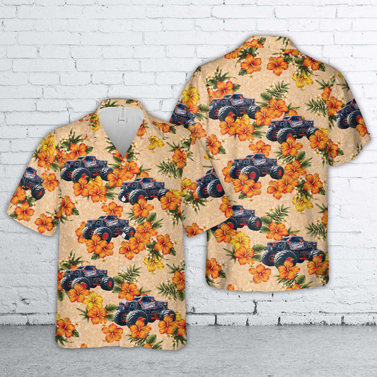 Crash Test Dummy Monster Truck Hawaiian Shirt