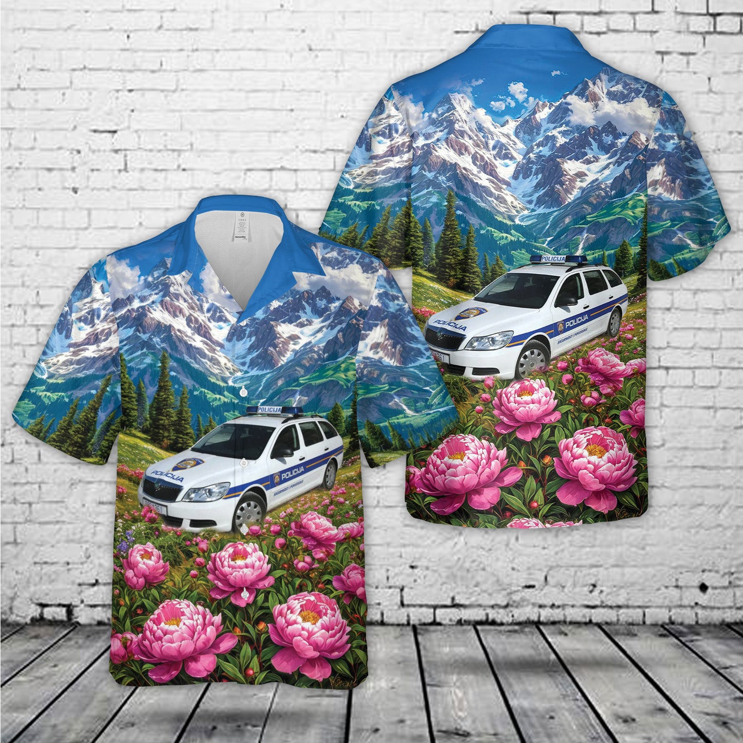 Croatia Police Car Hawaiian Shirt