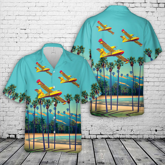 Croatian Air Force CL-415 Super Scooper firefighting aircraft Hawaiian Shirt
