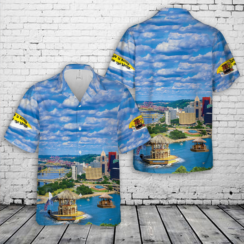 Cruisin' Tikis Pittsburgh Hawaiian Shirt