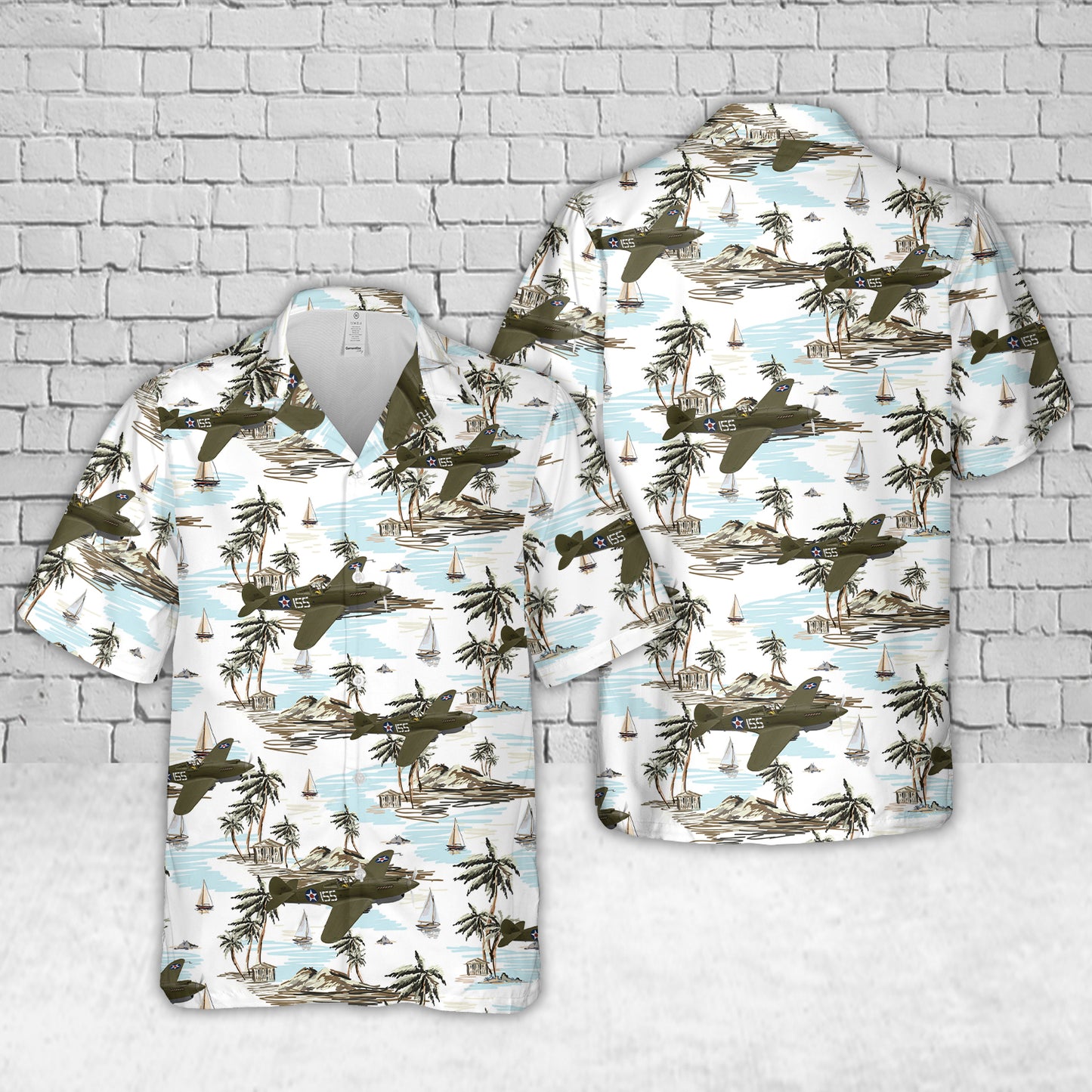 Curtiss P-40B Warhaw US Army Wheeler Field Oahu Hawaii December 1941 Hawaiian Shirt