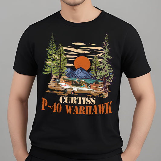 Curtiss P-40 Warhawk Classic Unisex T-Shirt Gildan 5000 (Made In US) BBTT2607PT07