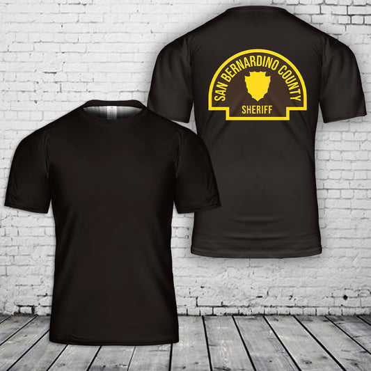 Custom San Bernardino County Sheriff 3D T-Shirt