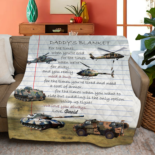 Custom Australian Army, Father's Day Gift Quilt Blanket