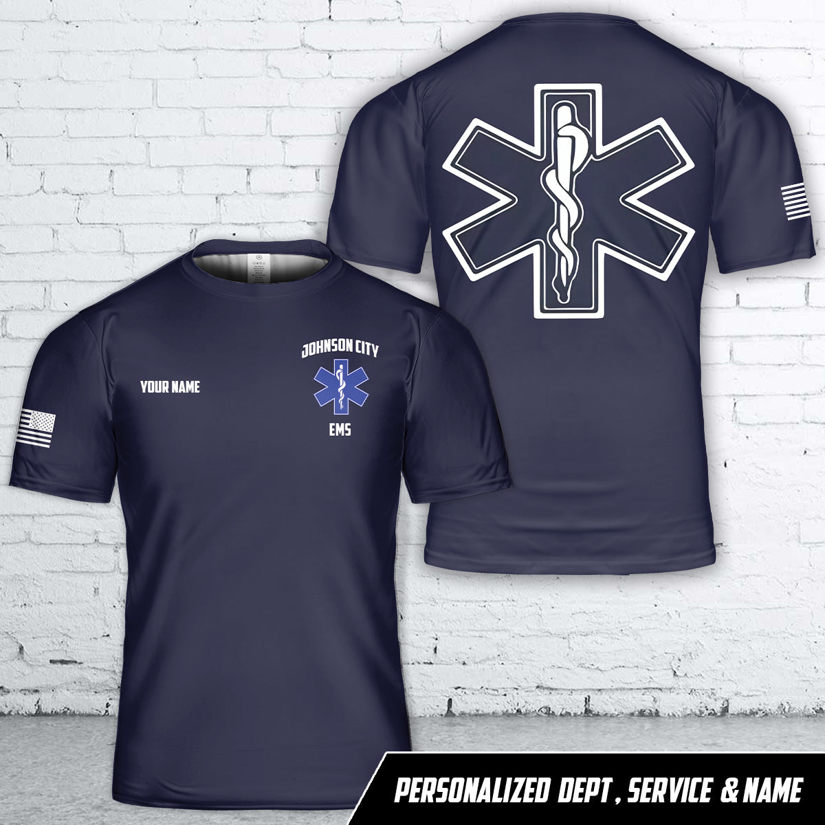 Custom EMS EMT Paramedic T-Shirt 3D