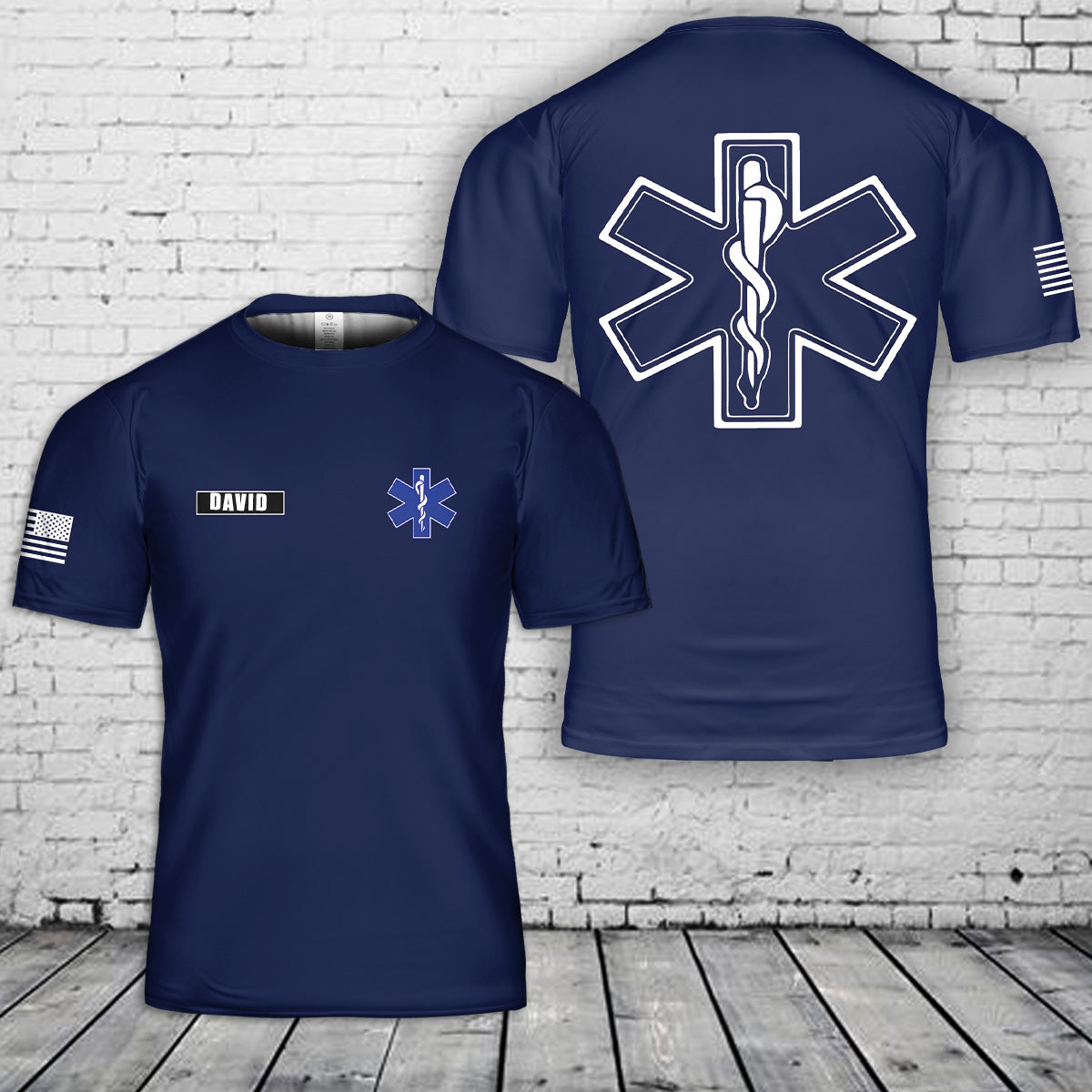 Custom EMS EMT Paramedic T-Shirt 3D